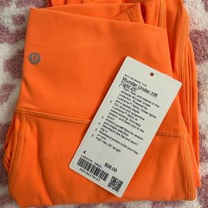 NWT! orange soda lulu wunder under leggings